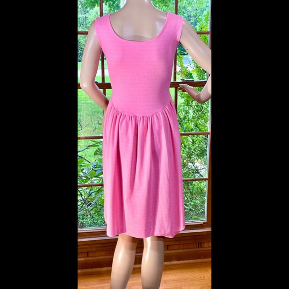 ▪️VTG▪️HANDMADE▪️1980's Pleated Sleeveless Midi Dress - Picture 2 of 8